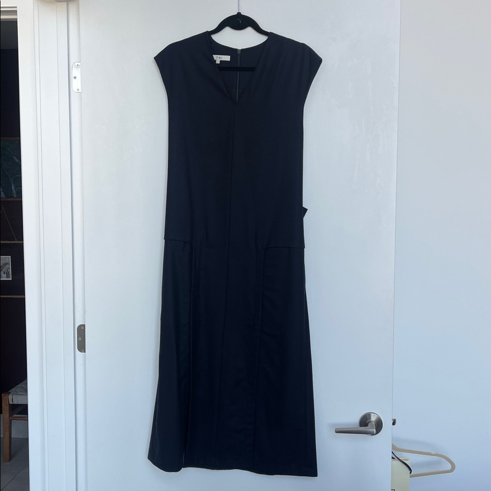 Tibi Superfine Wool Panel Dress - Picture 4 of 12